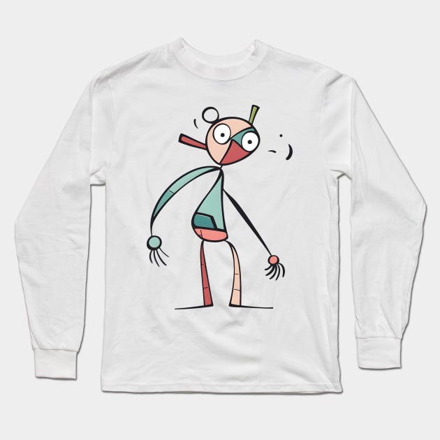 PicassoBot Rene Long Sleeve T-Shirt by QwerkyShirts